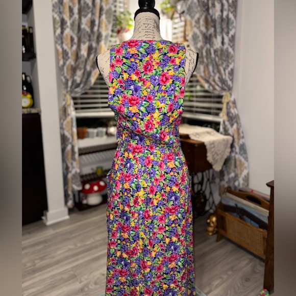 Vintage R.J. Stevens floral button down jumper dress - Picture 8 of 10